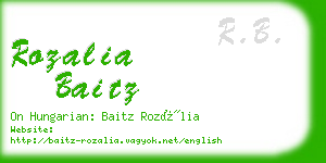 rozalia baitz business card